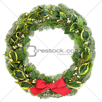 Traditional Winter and Christmas Wreath
