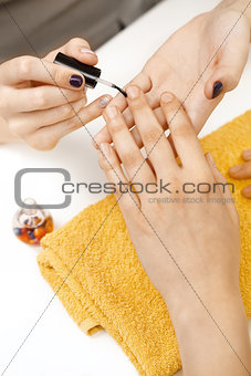 Manicure at the salon