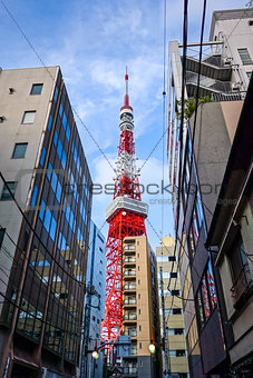 Tokyo tower and buildings, Japan