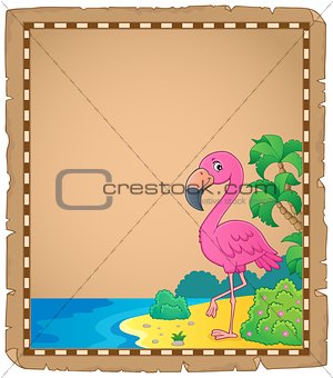 Flamingo topic parchment 1