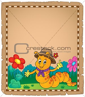 Happy caterpillar theme parchment 2