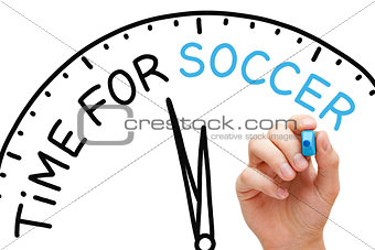 Time For Soccer Clock Concept
