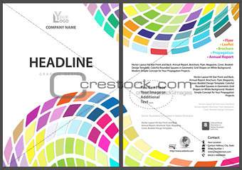 Flyer Template with Colorful Squares