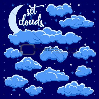 night clouds illustration