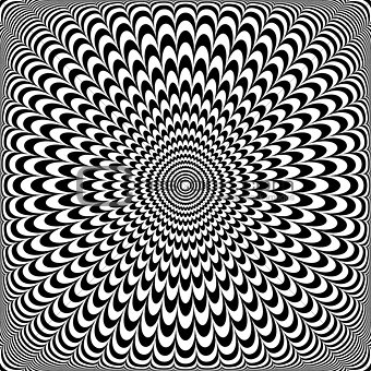 Optical illusion design. Abstract op art pattern. 