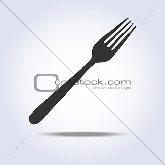 Fork simple icon gray colors