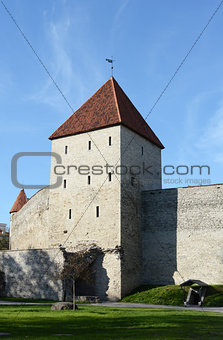 Maiden's Tower in the city wall of Tallinn, Estonia