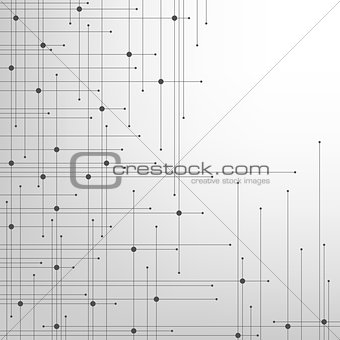 Vector electronic circuit design on a gray background.