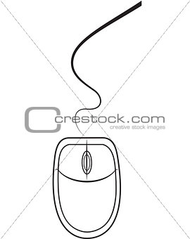 Computer mouse thin line