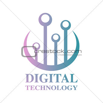World Tech Logo Design Template. Digital Technology Logo