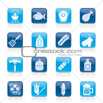 Grilling and barbecue icons