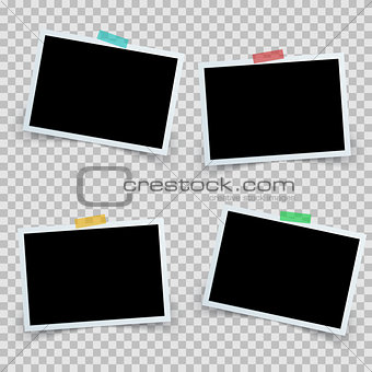 Set four photo frame icon.
