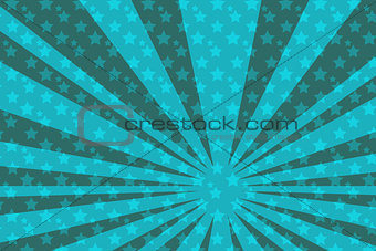 pop art blue star background