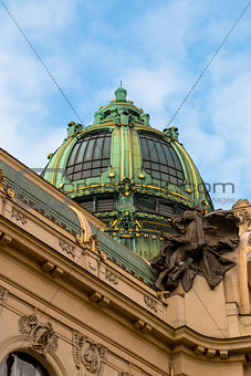 Municipal House building in Prague