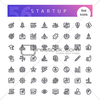 Startup Line Icons Set