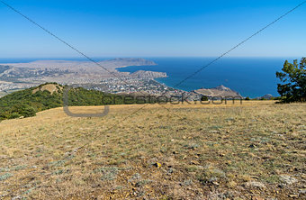 A view of the Crimean coast from the top of the mountain.