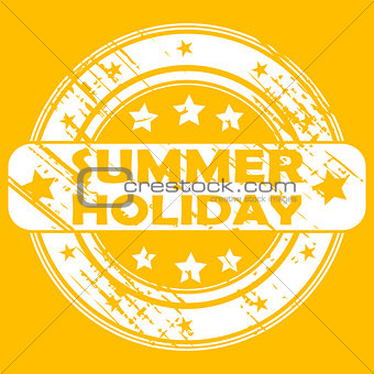 Summer holiday rubber stamp