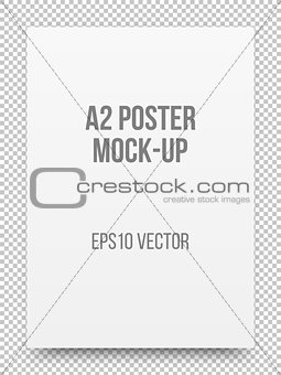 A2 White Poster Mock-up