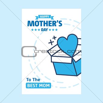 Happy Mother's Day text as celebration badge, tag, icon. Text ca