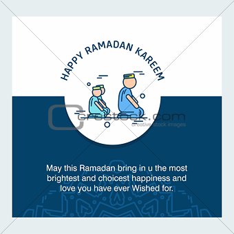 Ramadan Kareem Vector Background. calligraphy greeting card desi