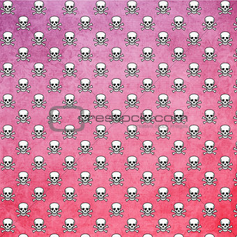 Skulls and Bones Pattern Background