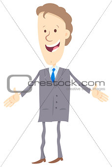 businessman cartoon happy character