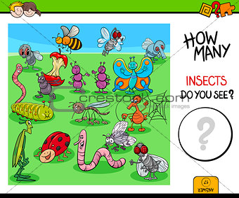 counting insects and bugs educational game