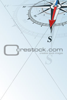compass south background vector illustration
