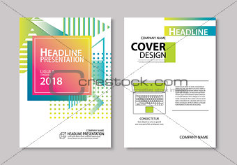 Abstract modern geometric cover and brochure design template bac