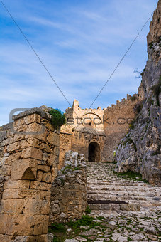 Castle of Acrocorinth, Upper Corinth, the acropolis of ancient Corinth