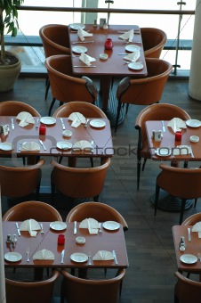 Tables in a resturant
