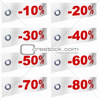 percentage ribbons