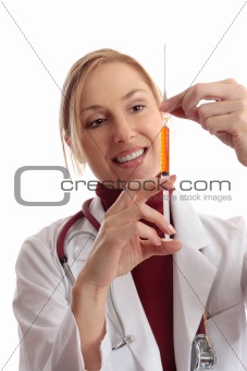 Doctor preparing needle