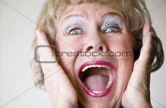 Screaming Senior Woman