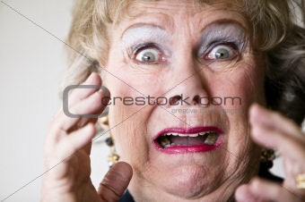 Horrified Senior Woman