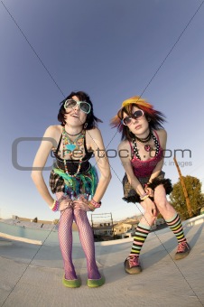 Punk Girls on a Roof