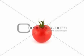 Single red tomato