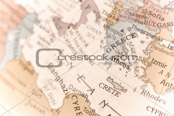 Greece map detail