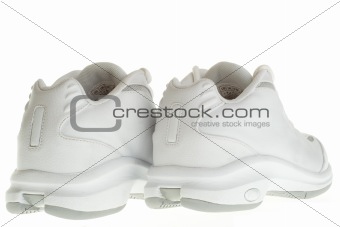 Back of a pair of Basketball shoes