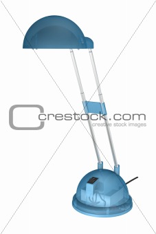 blue lamp with clipping path
