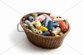 Basket with threads