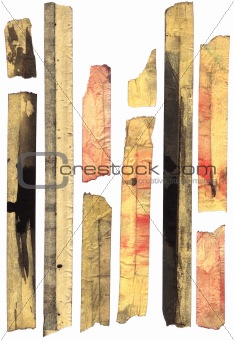 Old stained masking tape