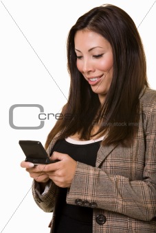 Woman text messaging