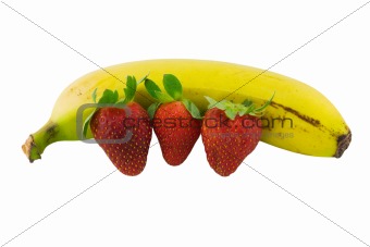 banana and strawberry trio