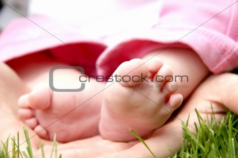 Hands and Feet in Grass