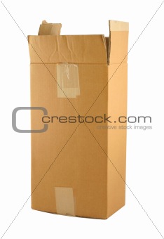 cardboard box on pure white
