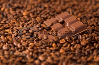 chocolate on  coffee-grain