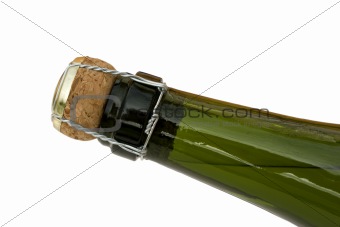 Corked bottle of Champagne