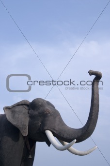 Side profile of the statue of an elephant