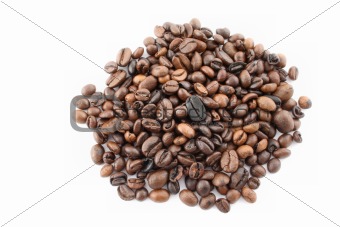 coffe beans on white